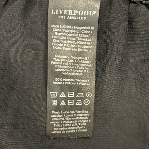 Liverpool Black Satin Jogger Pants NWOT - Picture 8 of 8